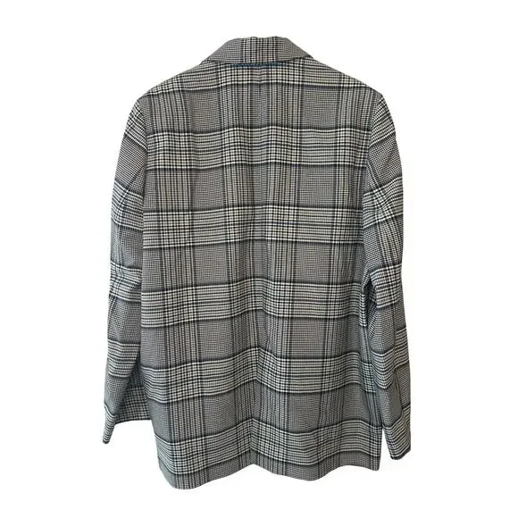 Baum und Pferdgarten NWT Bodia Oversized Blazer Blue Plaid Check Jacket Size 12 - Picture 5 of 12